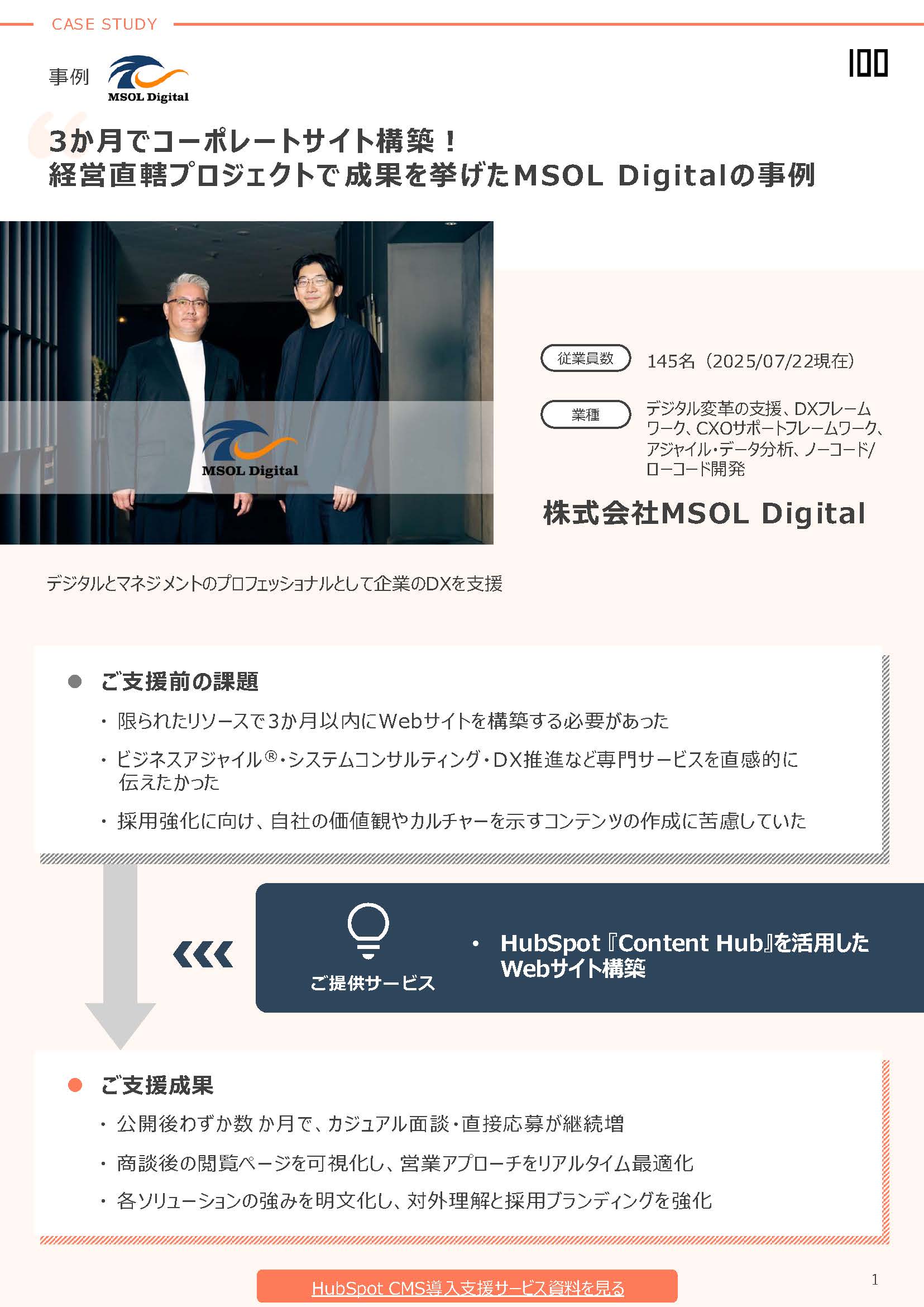 完全版事例PDF 株式会社MSOL Digital様 | HubSpot認定パートナー 完全版事例PDF 株式会社MSOL Digital様 | HubSpot認定パートナー